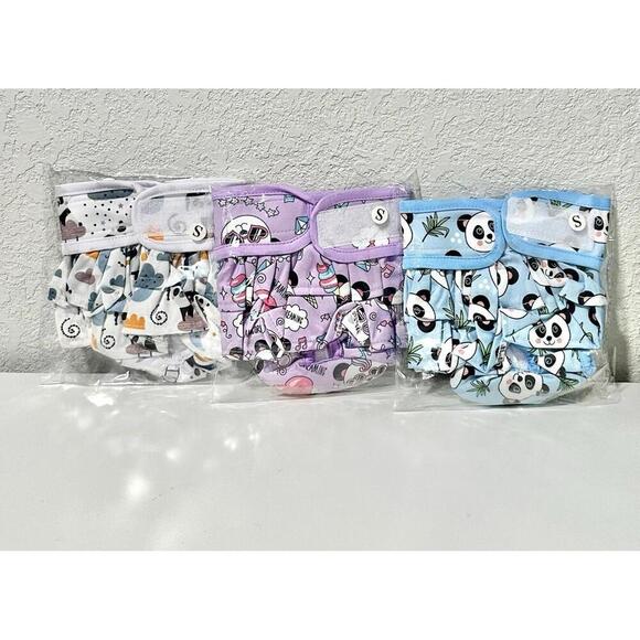 FCFlower - 3 Pack Male Dog Diapers, Reusable Belly Bands for Male Dogs, Size S - Picture 2 of 7